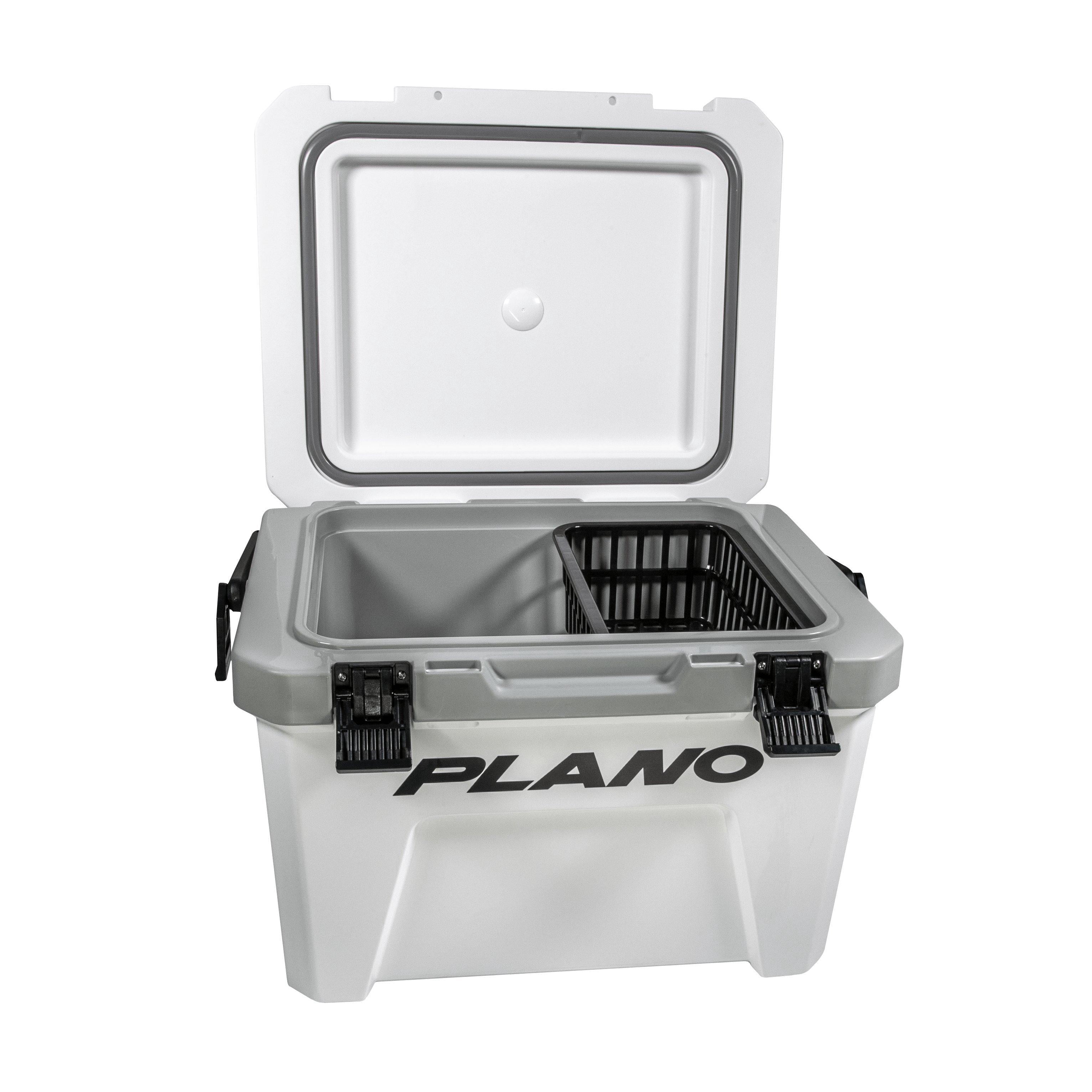 Plano Frost 21 Quart Heavy Duty Cooler w/ Built In Bottle Opener and Dry Basket, White