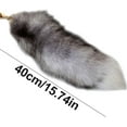 thumbnail image 2 of Faux Animal Tail Keychain Fluffy Faux Fur Tail Pendant 15.75" Long Tail Charms Keyring Holder for Handbag Backpack, 2 of 6