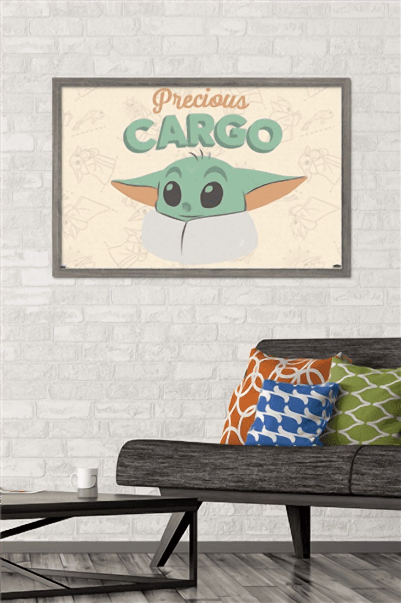 Star Wars: The Mandalorian - Grogu Precious Cargo Wall Poster, 22.375" x 34" Framed