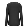 thumbnail image 5 of CheerKidz Women Solid Color Long Sleeve Casual T Shirt Pullover Top Round Neck Basic Tee Soft Comfortable Everyday Wear Spring Winter Fashion Blouse(Black,2XL), 5 of 9