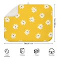 thumbnail image 2 of Floral Dish Drying Mat with Daisy Pattern Microfiber Absorbent Foldable Kitchen Counter Rack Pad Spring Summer 18x24 Inch, 2 of 5