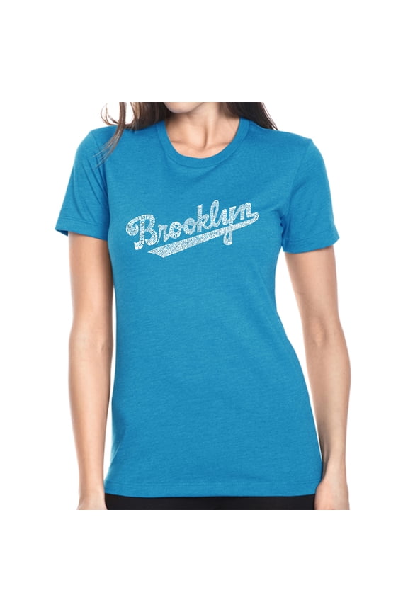 Women's Premium Blend Word Art T-shirt - Brooklyn Neighborhoods