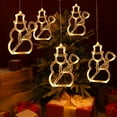 thumbnail image 3 of Christmas Suction Cup LED Light Decoration with Battery Operation, Holiday Window Display Featuring Snowflake and Snowman Designs for Warm White AmbianceX, 3 of 6