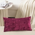 thumbnail image 3 of Home Soft Things Crushed Velvet 2 Piece Throw Pillow Cover Set - Garnet - 14" x 26", 3 of 7