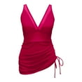 thumbnail image 4 of Women's Full-Coverage Swimsuit - Midriff Support & Contoured Mesh Sheer Cover-Up,Size S, 4 of 5