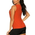 thumbnail image 3 of Haiem Orange Workout Tank Tops for Women, Athletic Sports Slim-Fit Tank Tops, Compression Sleeveless Dry Fit Shirts,Athletic Shirt-Small, 3 of 9