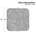 thumbnail image 3 of Pofeuu GlitterSilver Print Leather Coasters Set of 6, Round Cups Mugs Mat Pad for Home Kitchen Heat Resistant Drink Coasters,Square, 3 of 7