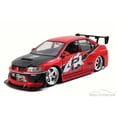 thumbnail image 3 of Sean's Mitsubishi Lancer Evolution VIII, Red with Black Hood - JADA 97179 - 1/18 Scale Diecast Model Toy Car, 3 of 5