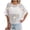 White Tops, variant on Womens Summer Crochet Crew Neck Tops Hollow Out Knit Short Sleeve Pullover 3D Flower Casual Trendy Beach Cover Ups Beige Free Size