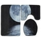 thumbnail image 1 of ABPHQTO Luna llena sobre agua fría de la noche Juego de alfombras de baño de 3 piezas Alfombra de baño Alfombra de contorno y tapa de inodoro, 1 of 2
