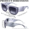 thumbnail image 5 of FEISEDY Oversized Square Sunglasses for Women Men Thick Frame Shades B4074, 5 of 15