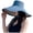 Blue, variant on Shadoumai Packable Reversible Large Brim Sun Hat for Women - 6.9" Super Wide-Brim UV-Protection Women's Sun Beach Hats with Strap
