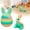 A12_green & Yellow, variant on SMKE 3D Printed Easter Eggs,3" Pastel Blue & Pink Metallic Rainbow 3D Printed Bunny Egg Ornaments,3D Printed Easter Eggs,Articulated Bunny Inside Eggs,Easter Party Favors Home Decor Gift Eggs
