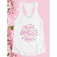 thumbnail image 3 of Mothers Day Pink Flowers Racerback Tank Women -Image by Shutterstock, Female Large, 3 of 4