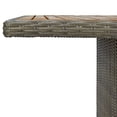 thumbnail image 3 of vidaXL Garden Table Brown Poly Rattan and Solid Acacia Wood, 3 of 4