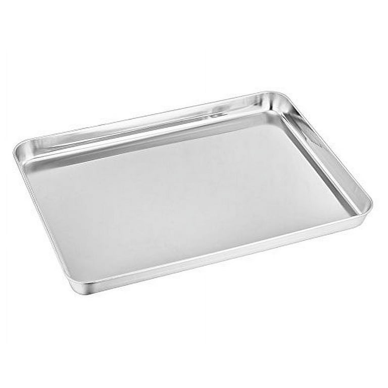 TeamFar Baking Tray and Rack Set, Stainless Steel Baking Pan Cookie Sheet  with Cooling Rack, 12.5 x 10 x 1 inch, Non Toxic & Healthy, Easy Clean 