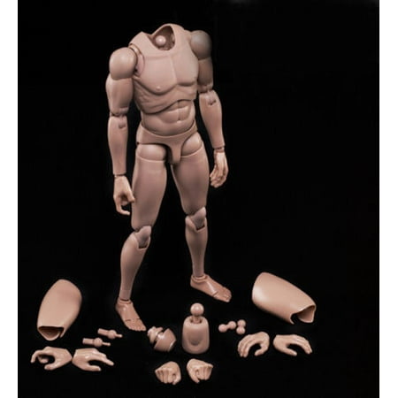 Large Scale Model Tanks - MX02-A 1/6 Scale Europe Skin Male Figure Body Model Toy Fit Head with Neck