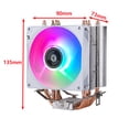 thumbnail image 4 of PC Air-Cooled Radiator CPU Cooling Fan 2/4/6 Heat Pipe Cooler Installing LGA2011 x79 x99 E5 2066 2099 115x 1200 1700 i5 i7 AMD, 4 of 6