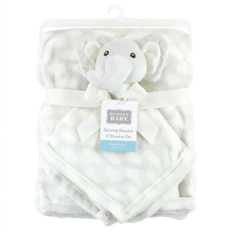 Hudson Baby Unisex Baby Plush Blanket with Security Blanket