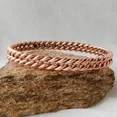thumbnail image 2 of Copper Tensor Bracelet, Pure Copper Bangle, Double Twisted Bangle, copper Bangle, 2 of 4