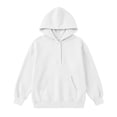 thumbnail image 6 of hotojiny Girls Sweatshirt Oversized Hoodies for Teen Boys Unisex Long Sleeve Quarter Button Pullover Thermal Clothing(White,15-16 Years), 6 of 6