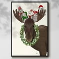 thumbnail image 2 of Christmas Moose and Christmas Owls - Framed Gallery Wrapped Holiday Canvas - 27 x 41 - Black Frame, 2 of 8