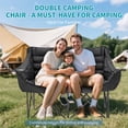 thumbnail image 2 of Oversized Double Camping Chair, Folding 2 Person Lawn Chair for Camping, Heavy Duty Double Camping Couch Loveseat for Couples, Supports up to 500 lbs, 2 of 6