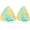 Blue, variant on Cute Gold Glitter Triangle Stud Earrings Colorful Chic Alloy Sparkly Geometry Dangle Drop Earrings For Women