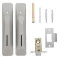thumbnail image 1 of SKISUNO Iron Modern Square Keyless Privacy Locking Lever Lock for Interior Door 1 Set 11.8x1.8x1.5in, 1 of 7