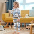 thumbnail image 4 of FORMRS Long Sleeve Top and Pants Pajama Set for Niños 2-Piece Sleepwear, Sizes 18M-8Y, Winter Village, 4 of 6