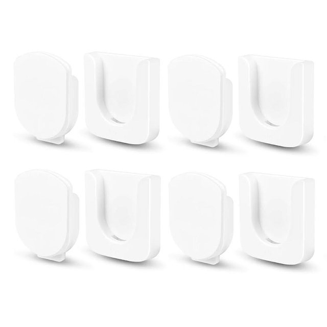 Soporte magnético para control remoto de pared, 4 pares de organizadores de control remoto, almacenamiento autoadhesivo en forma de T, color blanco