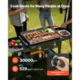 thumbnail image 3 of KFFKFF 28-Inch Gas Griddle with Dual Burners, Foldable Flat Top Grill with Wheels, 30000 BTU Propane Griddle for Outdoor Cooking, Ideal for Frying, Grilling, Stir-Frying, and BBQ, Pulse Ignition, 3 of 9