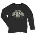 thumbnail image 5 of Proud Veteran Women's Long Sleeve T-shirt Veteran's Day Military Honor US Flag Army Air Force RED Friday American Patriot, 5 of 7