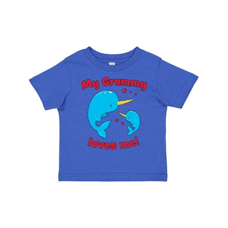 

Inktastic My Grammy Loves Me Narwhal Family Gift Toddler Boy or Toddler Girl T-Shirt