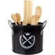thumbnail image 1 of Estantería cubierta de acero inoxidable con divisor extraíble ideal para utensilios de cocina se puede utilizar como soporte de esponja, negro Feliz Sencillez, 1 of 4