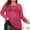 Hot Pink, variant on DARING DIVA Women's Plus See Through Mesh Long Sleeve Crew Neck Party Blouse 1X Black