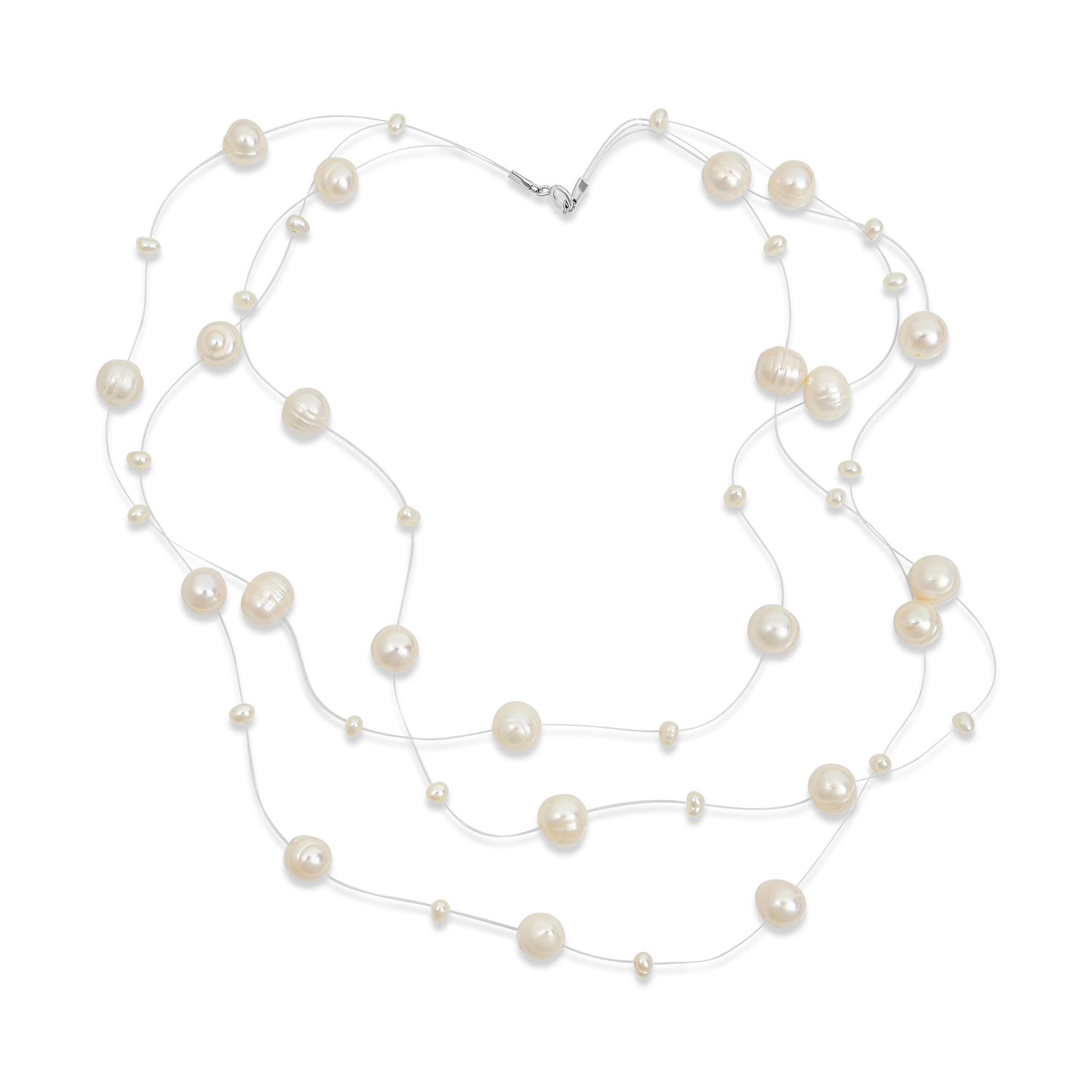 Shades of Blue 5 strand Pearl Necklace