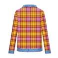 thumbnail image 3 of BRGZLK Womens Short Sleeves Sweatshirts Lightweight Patchwork Denim Collared Round Neck Pullover Tops Retro Casual Streetwear Saint Patricks Day Shirt, 3 of 4