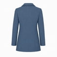 thumbnail image 5 of JOANKDMI Winter Wool Blend Pea Coat for Women Elegant Notched Lapel Single Breasted Mid-Length Trench Coat Casual Fall Office Dressy Outerwear Overcoat with Pockets, 5 of 7