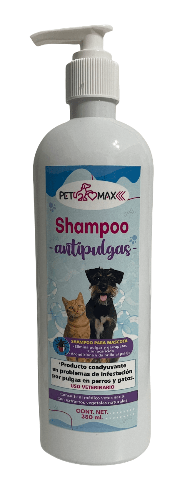 Shampoo antipulgas para perros y gatos 350 mililitros Terriomax ...