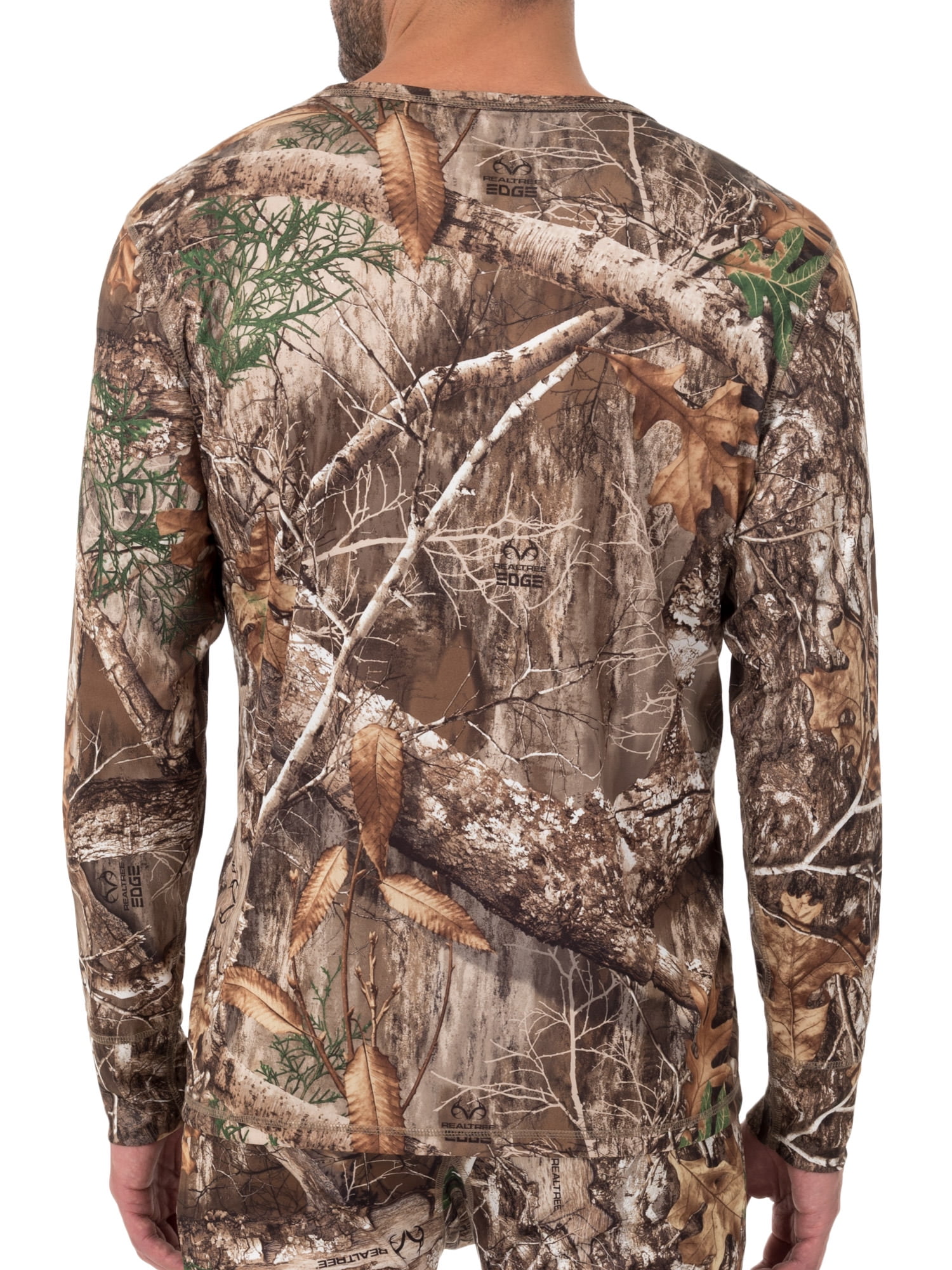 Realtree Mens Camo Fitted Baselayer Thermal Underwear Long Sleeve Top