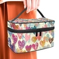thumbnail image 5 of ERJLKXP Abstract Art Heart Makeup Bags Travel Cosmetic Bag Case, Large Capacity Organizer and Storage, Portable Pouch Toiletry bag for Women & Girls, 5 of 7