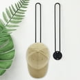 thumbnail image 3 of Easy Install Hat Rack 2pcs Wall-mounted Baseball Rack Durable Metal Hat Hook Organizer with Sleek Design Easy Installation Hat Holder for Entryway, 3 of 8