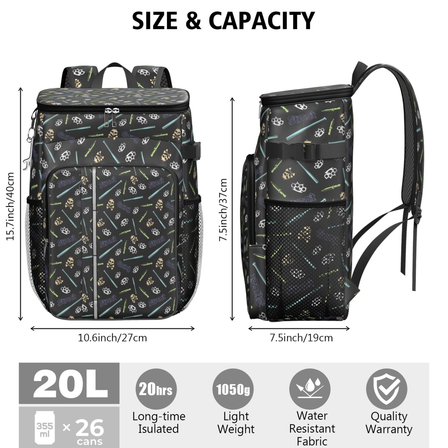 Soft Cooler Bag for Baseball, Football, Soccer - Insulated Backpack Cooler with Long-Lasting Cold Retention for Games, Teams, Athletes