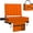 Orange, variant on Stadium Seat for Bleachers with Back Support and Cushion, Bleacher Seats with Shoulder Strap and Cup Holder, Padded Portable Folding Comfort Stadium Chair, for Sports Events, Blue (1pcs)