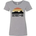 thumbnail image 3 of Inktastic Detroit Michigan Skyline Retro Women's T-Shirt, 3 of 5