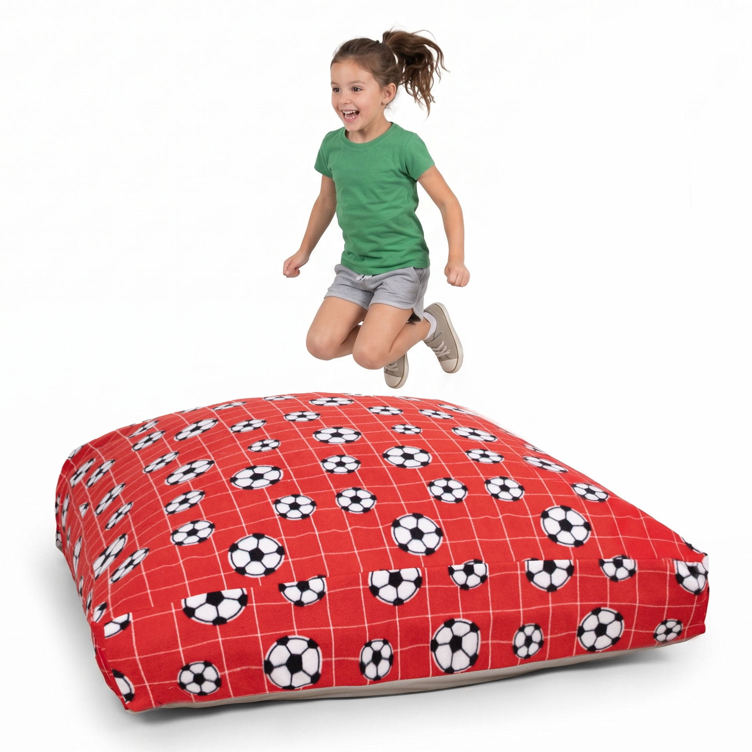 48" x 72" Sensory Crash Pad for Kids & Adults, Soft Fleece Foam Landing Mat, Non-Slip Bottom, Removable Washable Cover for Jumping, Gymnastics, Play and Relaxation