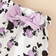 thumbnail image 7 of HCNTES Toddler Baby Girls Seasonal Wear Short Sleeve Romper with Elastic Short Kids Girls Summer 2PCS Outfits Set(Purple,9-12 Months), 7 of 7