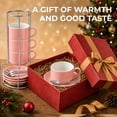thumbnail image 7 of Unique Bargains 4 Set Espresso Cups Stackable with Saucers Pink 8 oz, 7 of 7