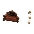 thumbnail image 5 of Doll Miniature Sofa Leaf Sculpture Single Chair Iron Model for Dollhouse Table Party Room Home Decor, 5 of 8